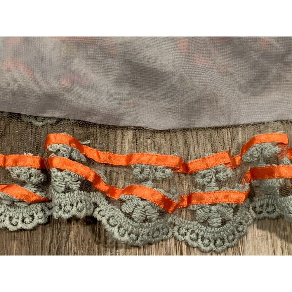 Pura Vida Dress Size 6 Side Zip Embroidered Lace Trim Floral Multicolor Vibrant - Picture 8 of 16